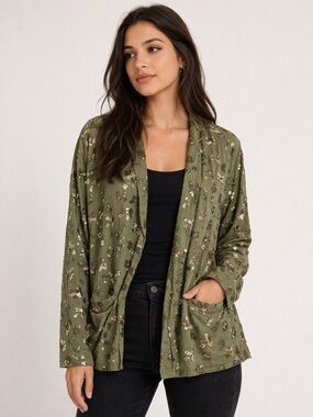 Lucky Brand Olive Sequin Jacket